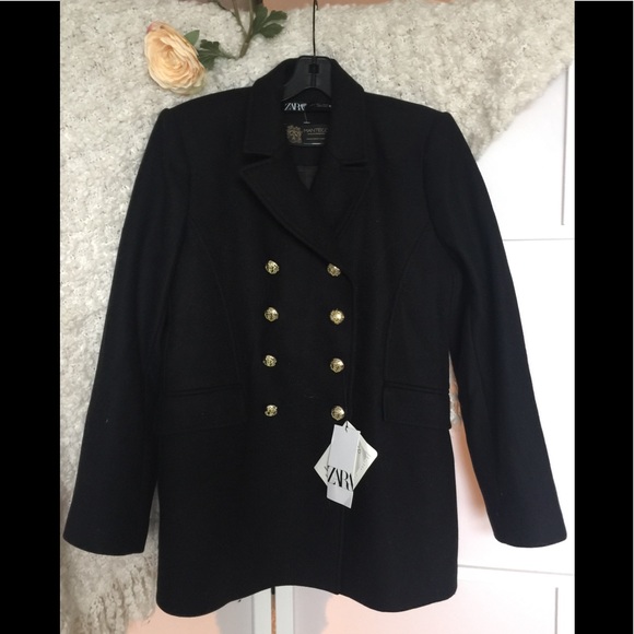 Zara Jackets & Blazers - Zara Manteca Sheep Wool Double Breasted Jacket